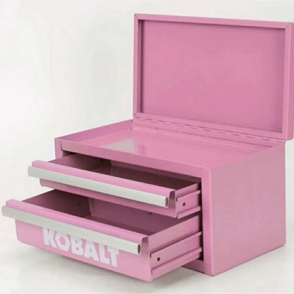 Kobalt Mini Chest Tool Chest Craft Supplies Make Up Case Jewelry Box Pink